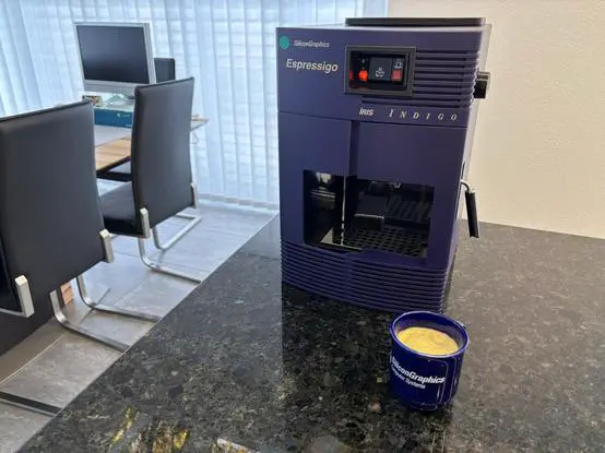 Iris Indigo Coffee machine. Genuine product, distributed by SiliconGraphics Germany.